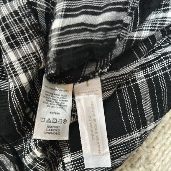 Lou & Grey by Loft Plaid Black and White Women's Dress size small - Picture 7 of 8